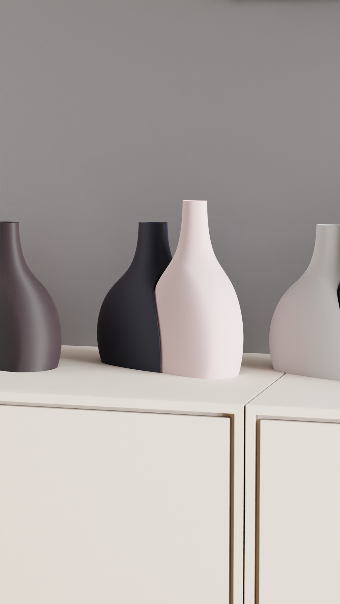 Unique Duo Contemporary Pair Vase, Stylish Flower Succulent Organizer, Original Tabletop-Display Shelf Mantel Accent