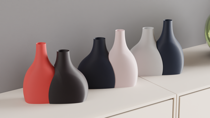 Unique Duo Contemporary Pair Vase, Stylish Flower Succulent Organizer, Original Tabletop-Display Shelf Mantel Accent