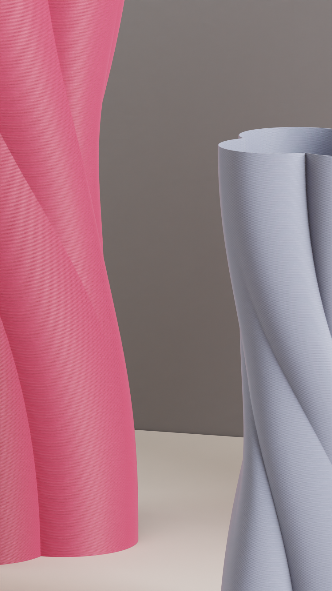 Spiral Vase, Japandi Sculptural Table Accent, Minimalist Contemporary Deco Centerpiece