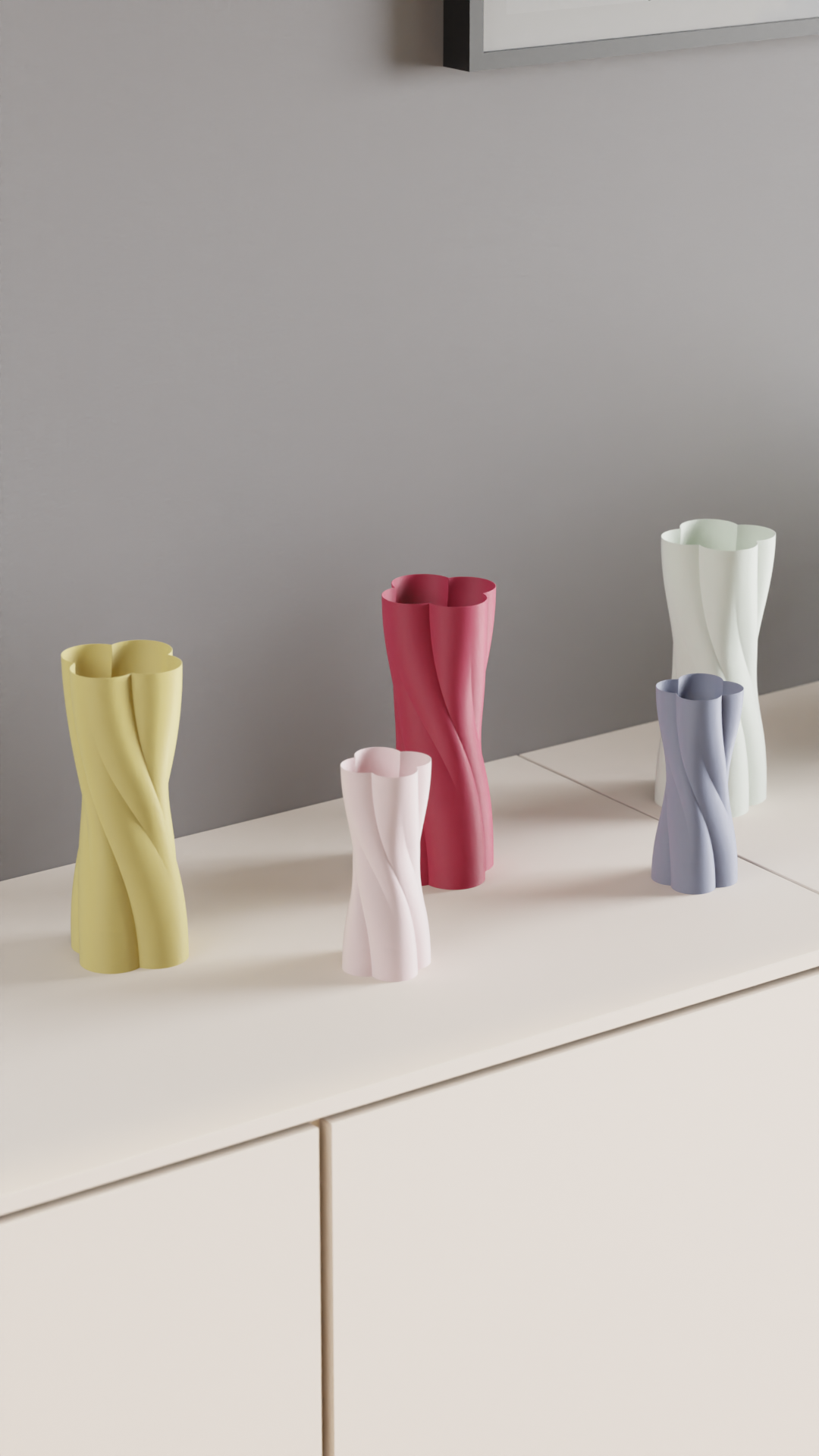 Spiral Vase, Japandi Sculptural Table Accent, Minimalist Contemporary Deco Centerpiece