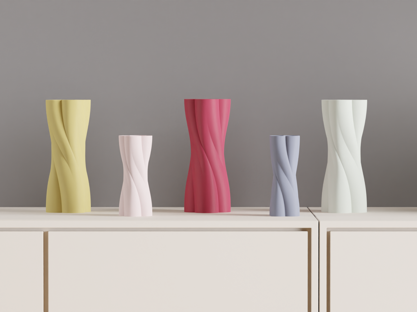 Spiral Vase, Japandi Sculptural Table Accent, Minimalist Contemporary Deco Centerpiece