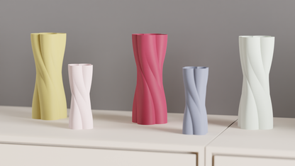 Spiral Vase, Japandi Sculptural Table Accent, Minimalist Contemporary Deco Centerpiece