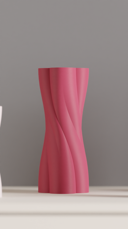 Spiral Vase, Japandi Sculptural Table Accent, Minimalist Contemporary Deco Centerpiece