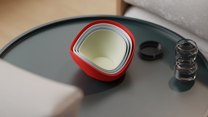 Unique Contemporary Nesting Vase Set, Original Stacked Countertop Vases, Art Deco Minimalist Tabletop Organizer