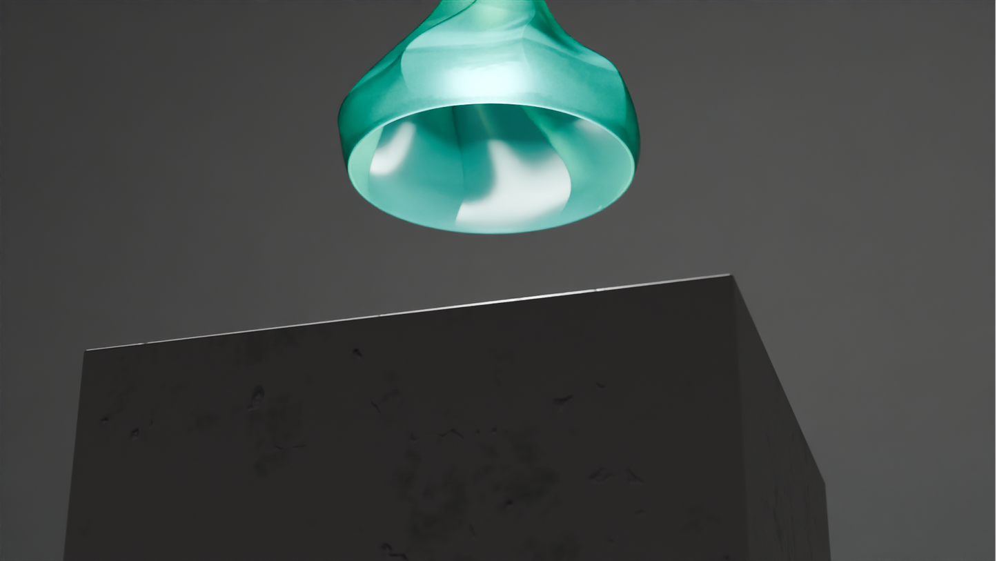 Pendant Lamp, Twisted Sculptural Shade, Contemporary Ceiling Accent, Ambient Illumination