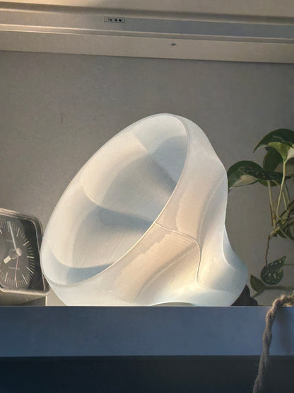 Pendant Lamp, Twisted Sculptural Shade, Contemporary Ceiling Accent, Ambient Illumination