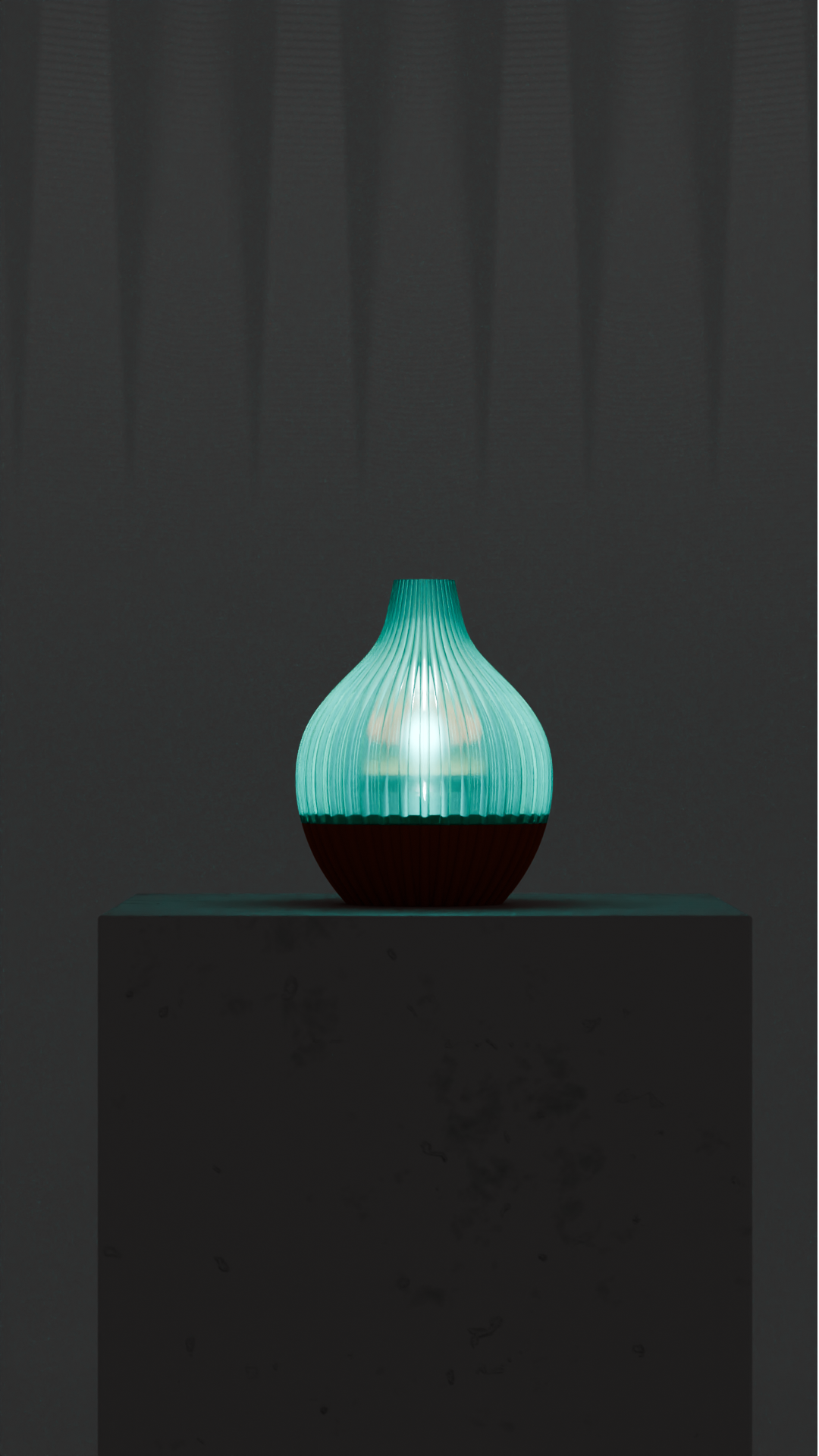 Original Teardrop Pendant Lamp, Unique Sculptural-Statement Ribbed Shade, Stylish Minimalist Ambient Suspension Light Dining