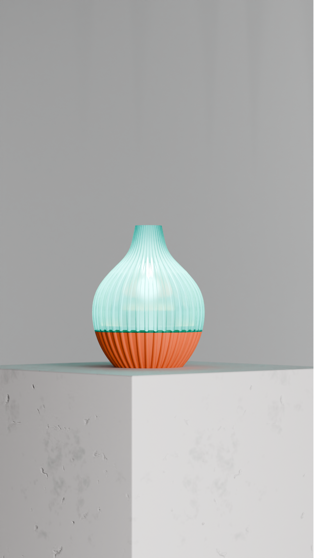 Original Teardrop Pendant Lamp, Unique Sculptural-Statement Ribbed Shade, Stylish Minimalist Ambient Suspension Light Dining