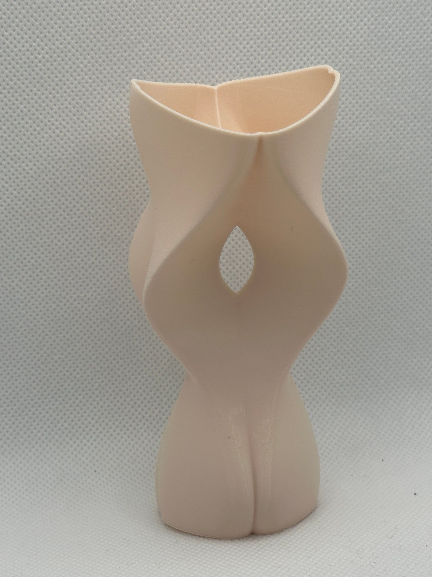 Modern Art Deco Twist Vase, Original Sculptural Curvilinear, Flower Organizer, Dried Botanicals, Japandi Style