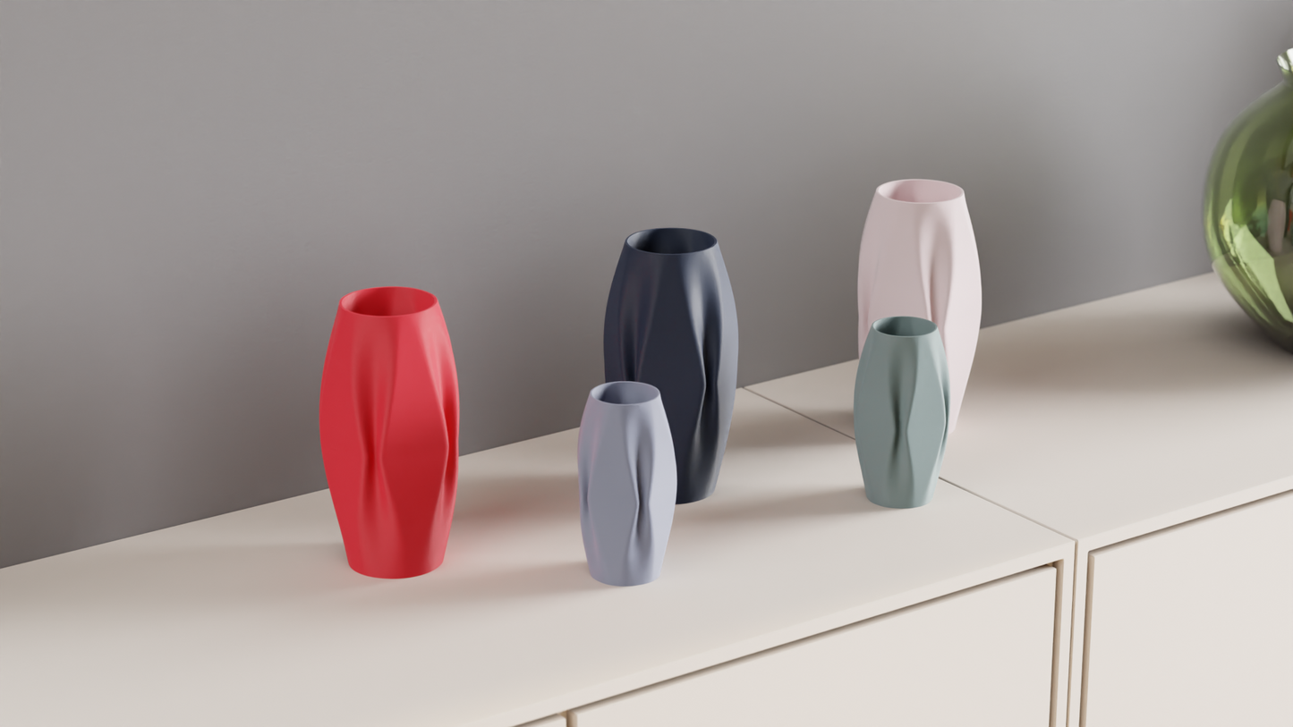 Geometric Vase, Faceted Architectural Accent, Modern Tabletop Statement, Minimalist Centerpiece