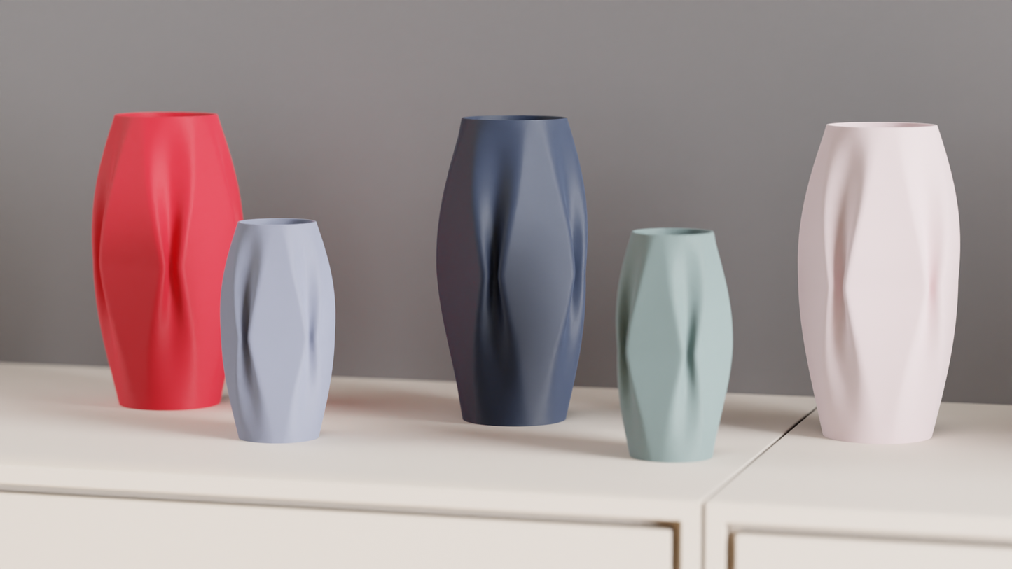 Geometric Vase, Faceted Architectural Accent, Modern Tabletop Statement, Minimalist Centerpiece