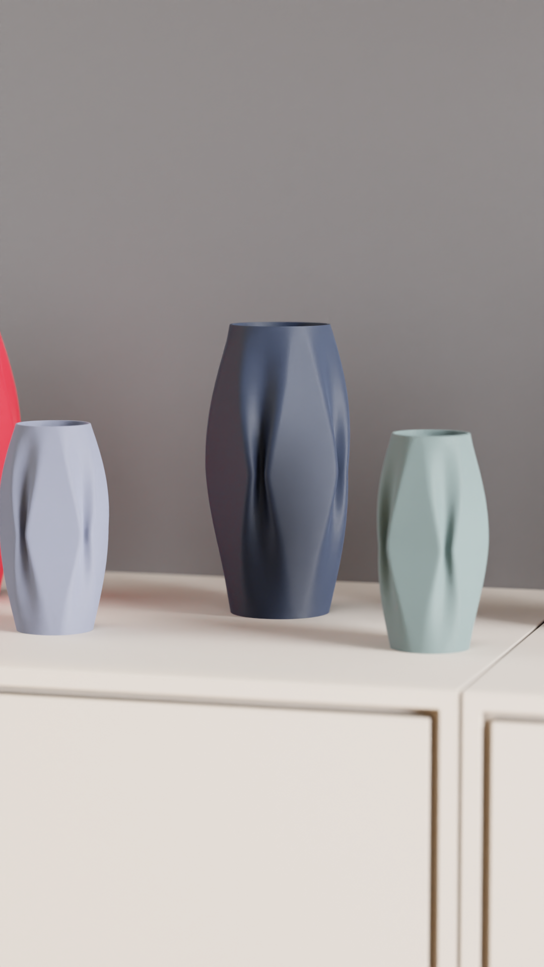 Geometric Vase, Faceted Architectural Accent, Modern Tabletop Statement, Minimalist Centerpiece