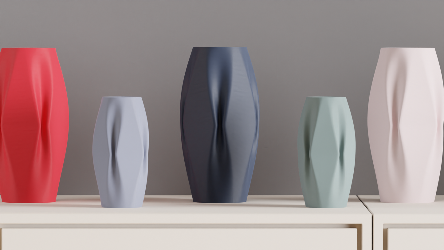 Geometric Vase, Faceted Architectural Accent, Modern Tabletop Statement, Minimalist Centerpiece