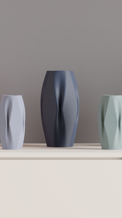 Geometric Vase, Faceted Architectural Accent, Modern Tabletop Statement, Minimalist Centerpiece