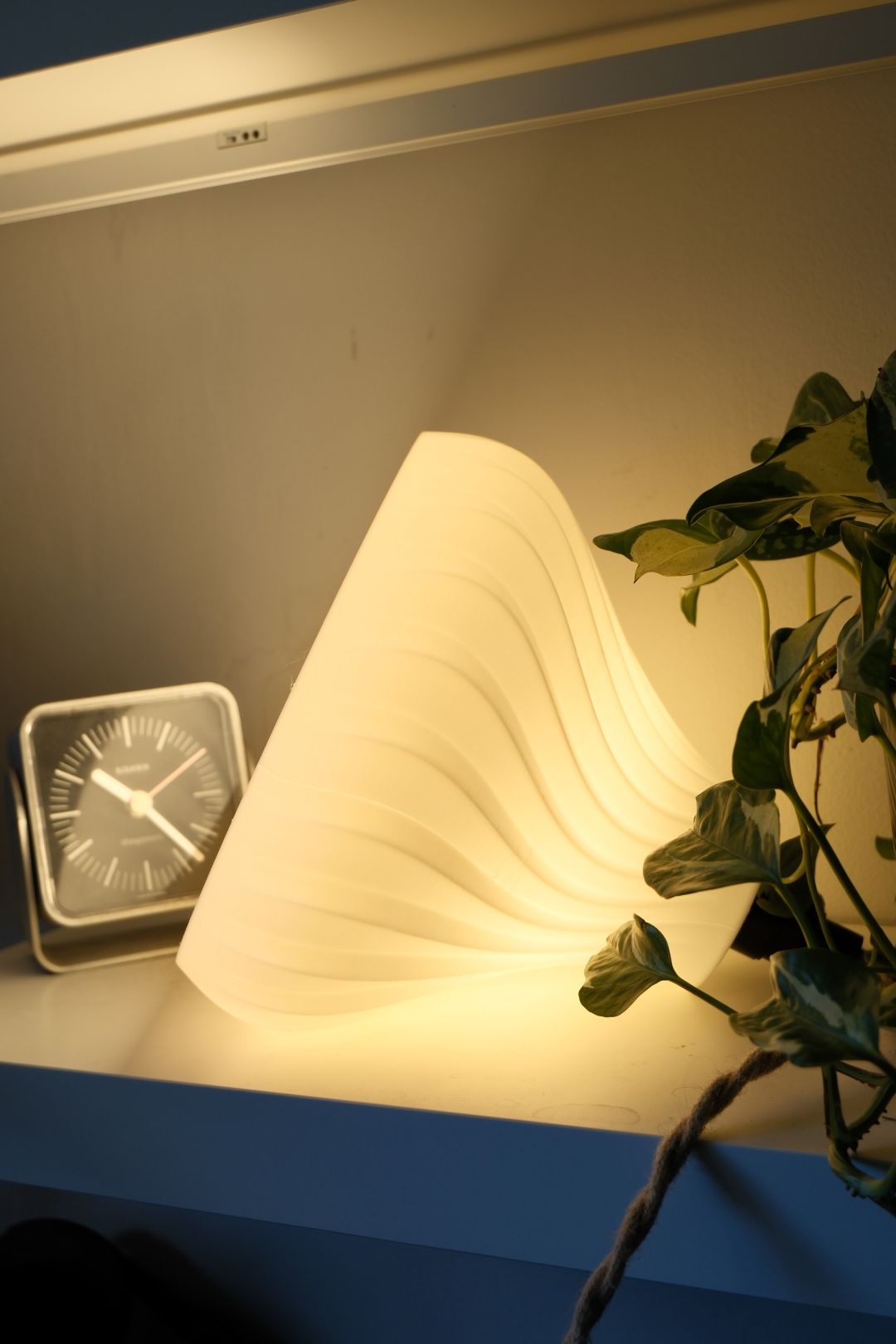 Pendant Lamp, Twisted Sculptural Shade, Contemporary Artistic Table Ceiling Light