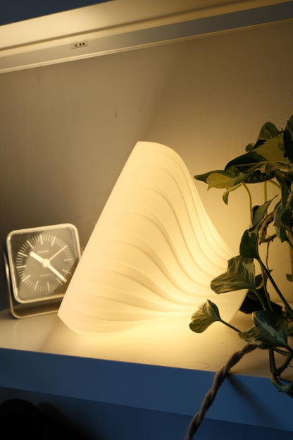 Pendant Lamp, Twisted Sculptural Shade, Contemporary Artistic Table Ceiling Light