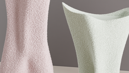 sculptural vase, organic twist textured tabletop accent, contemporary flower holder