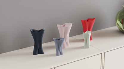 sculptural vase, organic twist textured tabletop accent, contemporary flower holder