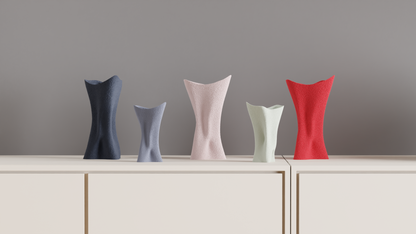 sculptural vase, organic twist textured tabletop accent, contemporary flower holder