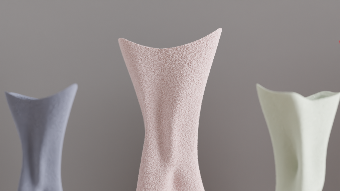 sculptural vase, organic twist textured tabletop accent, contemporary flower holder