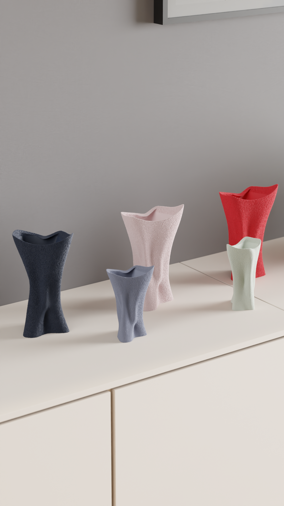 sculptural vase, organic twist textured tabletop accent, contemporary flower holder