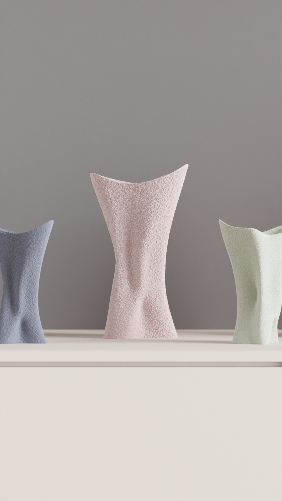 sculptural vase, organic twist textured tabletop accent, contemporary flower holder