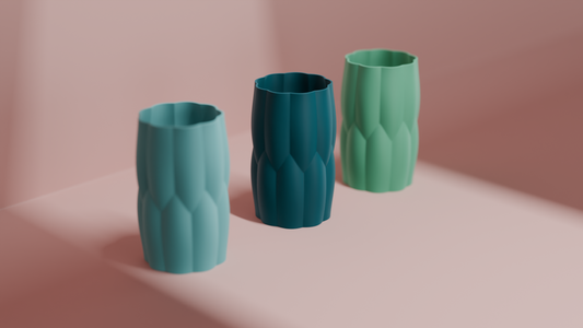 Tabletop Vase, Minimalist Puffed Bulb Mantelpiece Accent, Geometric Flower Display