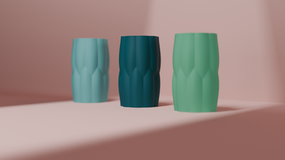 Tabletop Vase, Minimalist Puffed Bulb Mantelpiece Accent, Geometric Flower Display