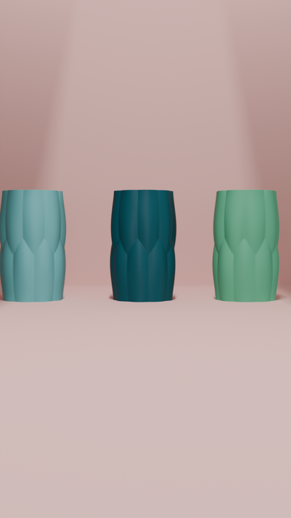 Tabletop Vase, Minimalist Puffed Bulb Mantelpiece Accent, Geometric Flower Display