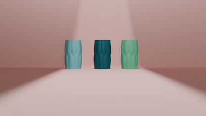 Tabletop Vase, Minimalist Puffed Bulb Mantelpiece Accent, Geometric Flower Display