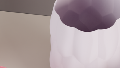 Gentle Lines Original Artistic Vase, Abstract Puffed Curves, Decorative Tabletop Flower Holder, Accent Showpiece