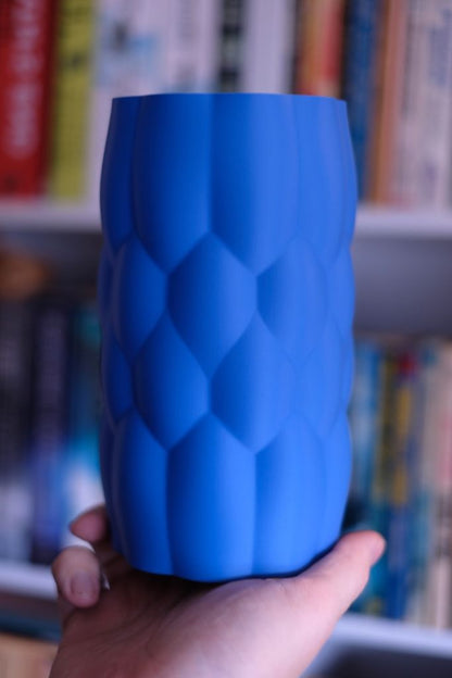 Gentle Lines Original Artistic Vase, Abstract Puffed Curves, Decorative Tabletop Flower Holder, Accent Showpiece