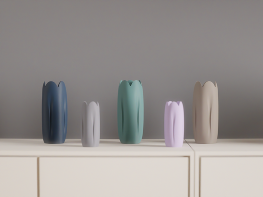 tulip vase, Japandi minimalist tabletop bud holder, contemporary sculptural vessel