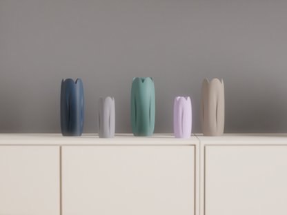 tulip vase, Japandi minimalist tabletop bud holder, contemporary sculptural vessel