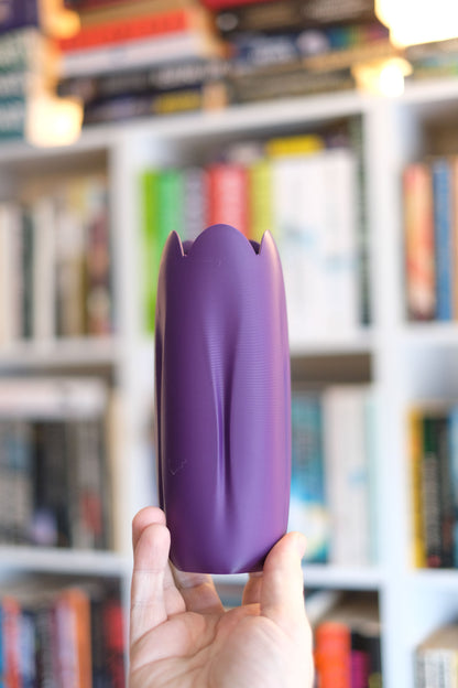 tulip vase, Japandi minimalist tabletop bud holder, contemporary sculptural vessel