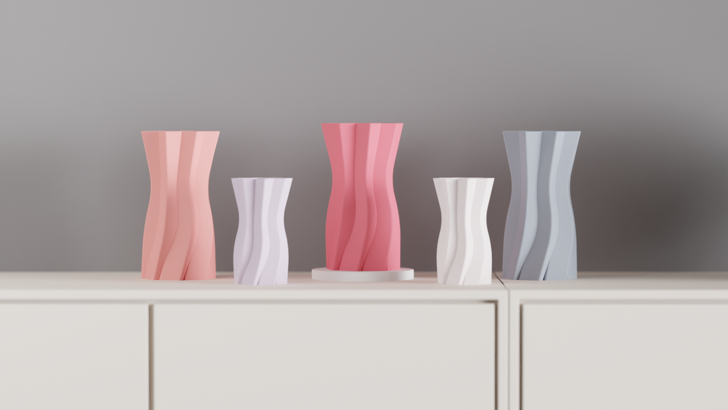 Artistic Minimalist Vase, Modern Twisted Spiral Holder, Sculptural Desk Shelf Accent, Contemporary Ceramic Statement