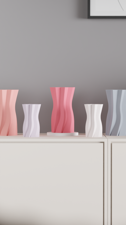 Artistic Minimalist Vase, Modern Twisted Spiral Holder, Sculptural Desk Shelf Accent, Contemporary Ceramic Statement