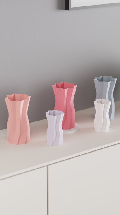 Artistic Minimalist Vase, Modern Twisted Spiral Holder, Sculptural Desk Shelf Accent, Contemporary Ceramic Statement