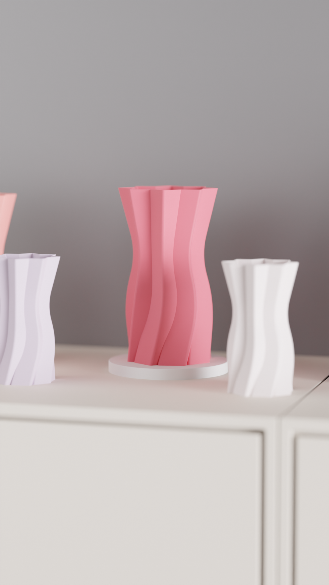 Artistic Minimalist Vase, Modern Twisted Spiral Holder, Sculptural Desk Shelf Accent, Contemporary Ceramic Statement