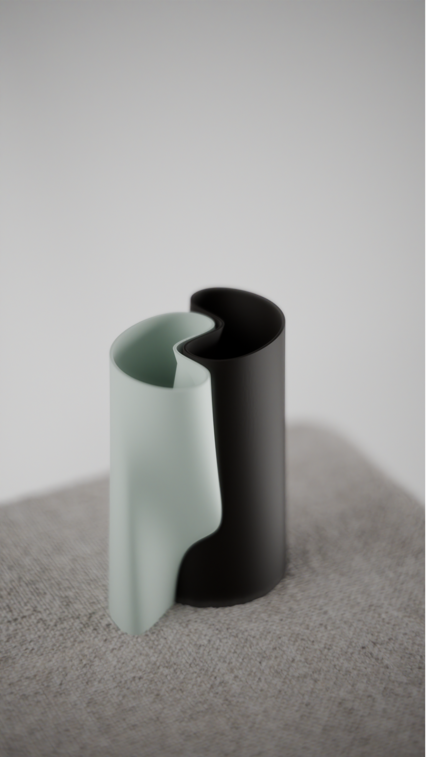 interlocking vase, multicolor desk organizer, geometric sculptural tabletop statement accent