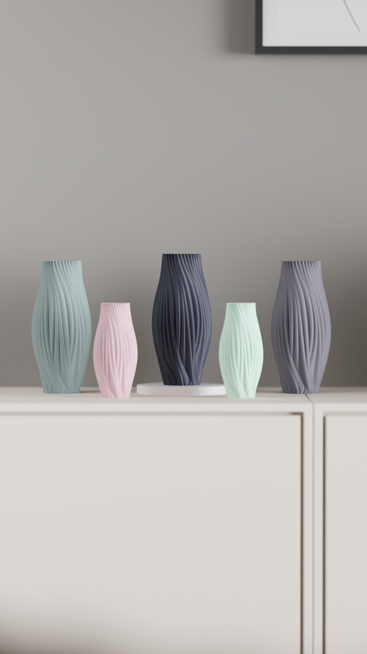 Twisted Vase, Japandi Minimalist Organic Centerpiece, Contemporary Tabletop Sculpture Holder