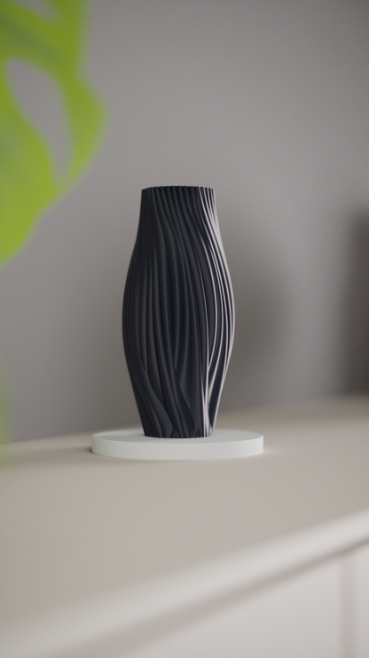 Twisted Vase, Japandi Minimalist Organic Centerpiece, Contemporary Tabletop Sculpture Holder