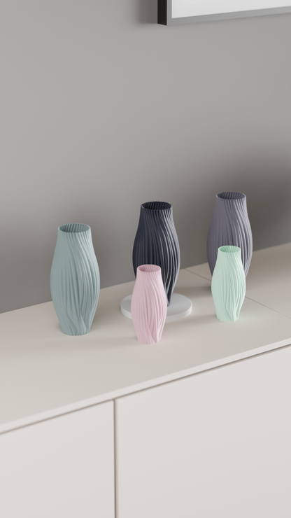 Twisted Vase, Japandi Minimalist Organic Centerpiece, Contemporary Tabletop Sculpture Holder