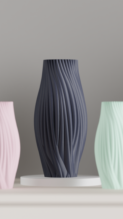 Twisted Vase, Japandi Minimalist Organic Centerpiece, Contemporary Tabletop Sculpture Holder