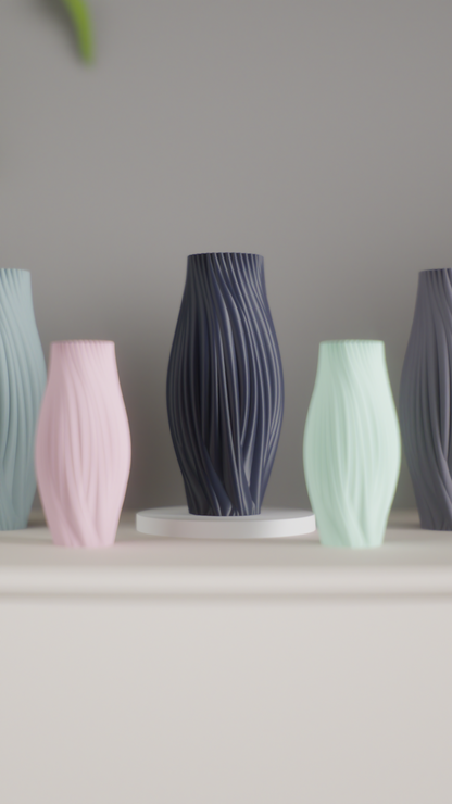 Twisted Vase, Japandi Minimalist Organic Centerpiece, Contemporary Tabletop Sculpture Holder