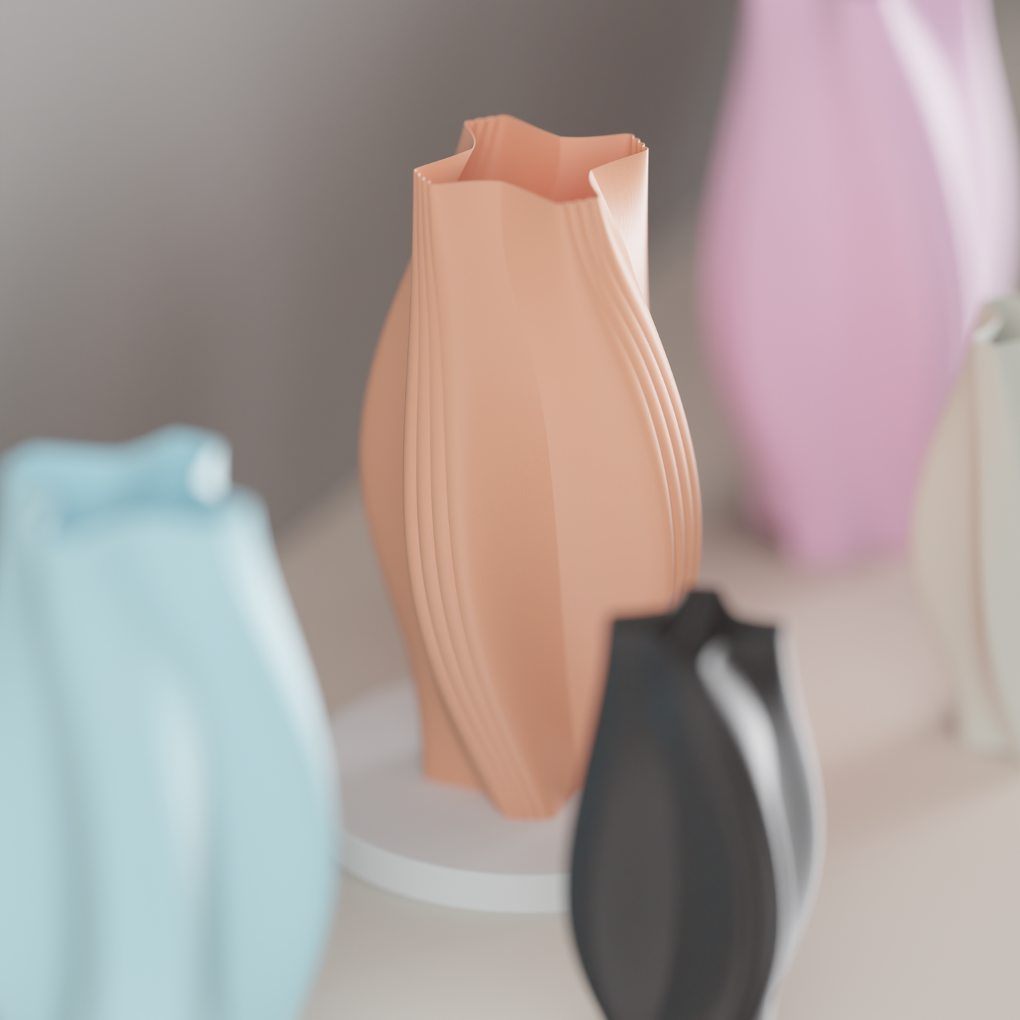 twist vase, spiral tabletop decor, minimalist bud holder, japandi statementpiece