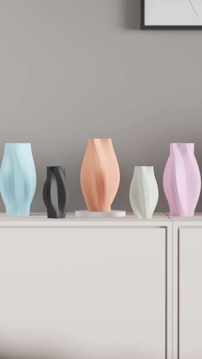 twist vase, spiral tabletop decor, minimalist bud holder, japandi statementpiece