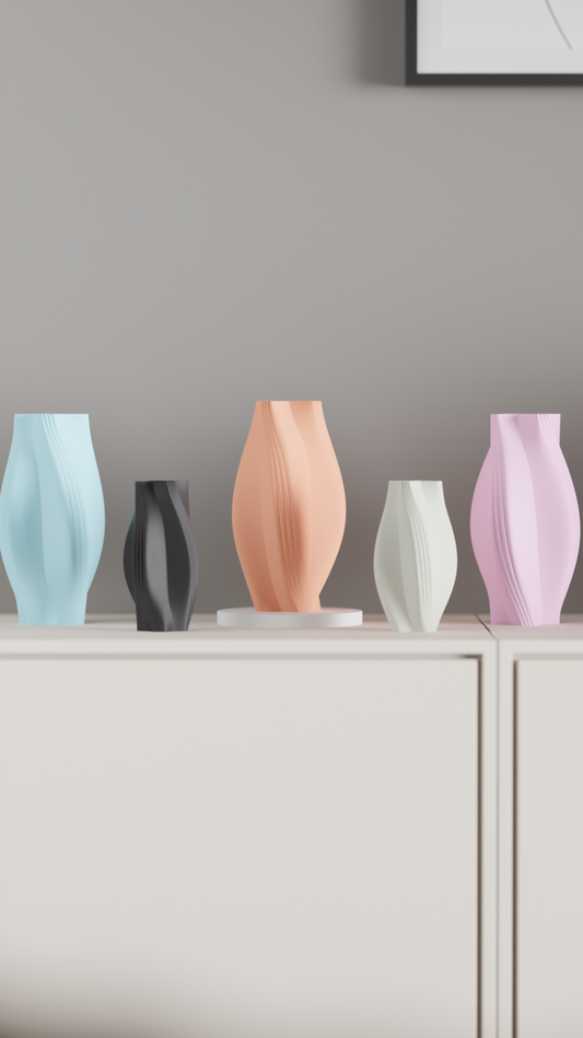 twist vase, spiral tabletop decor, minimalist bud holder, japandi statementpiece