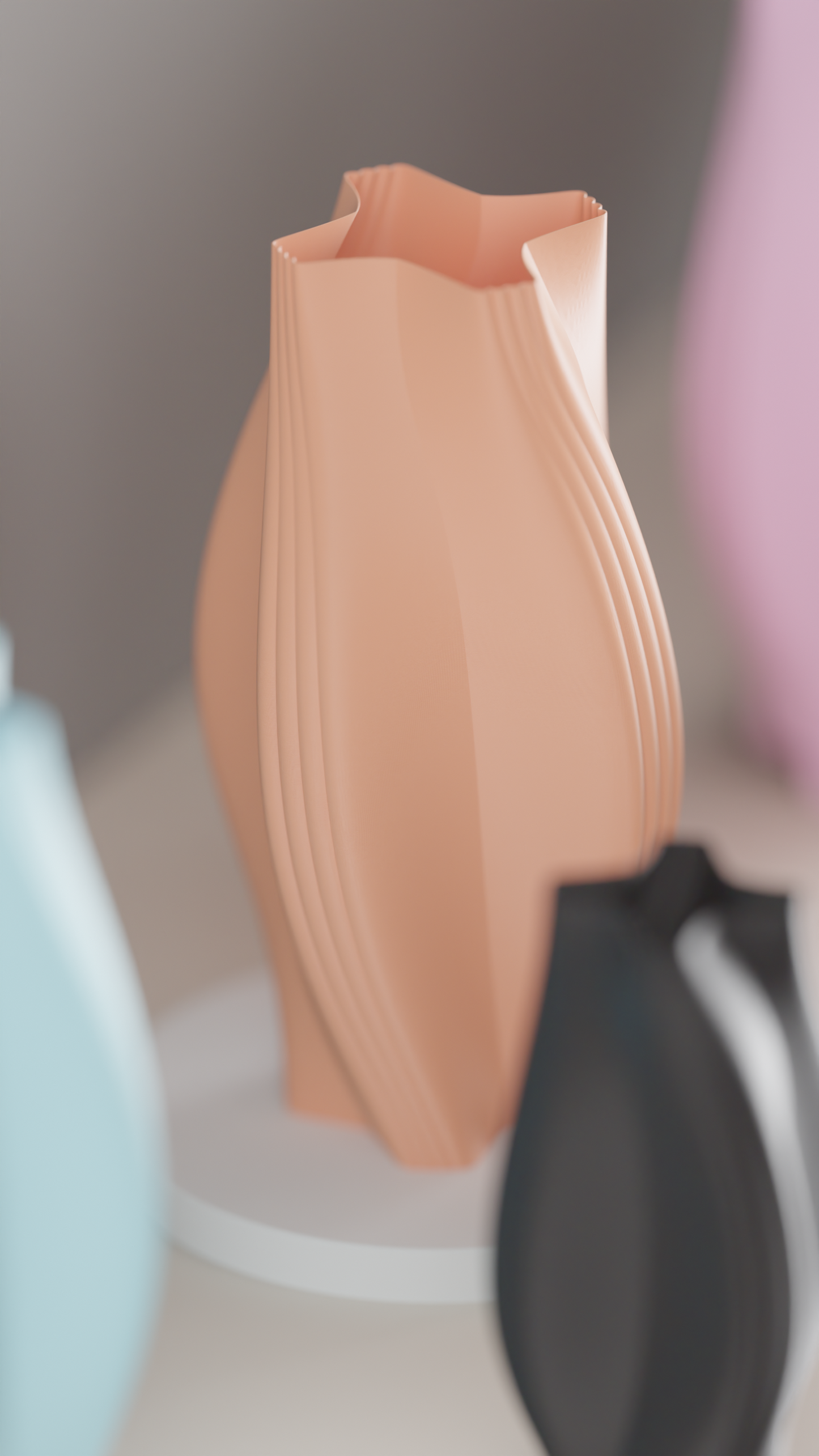 twist vase, spiral tabletop decor, minimalist bud holder, japandi statementpiece