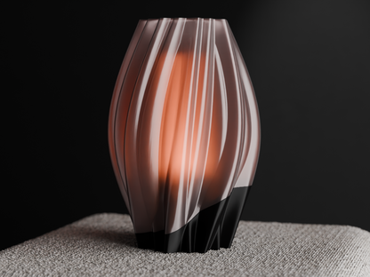 Pendant Lamp, Sculptural Flowing Shade, Removable Diffuser, Artful Ambient Lighting